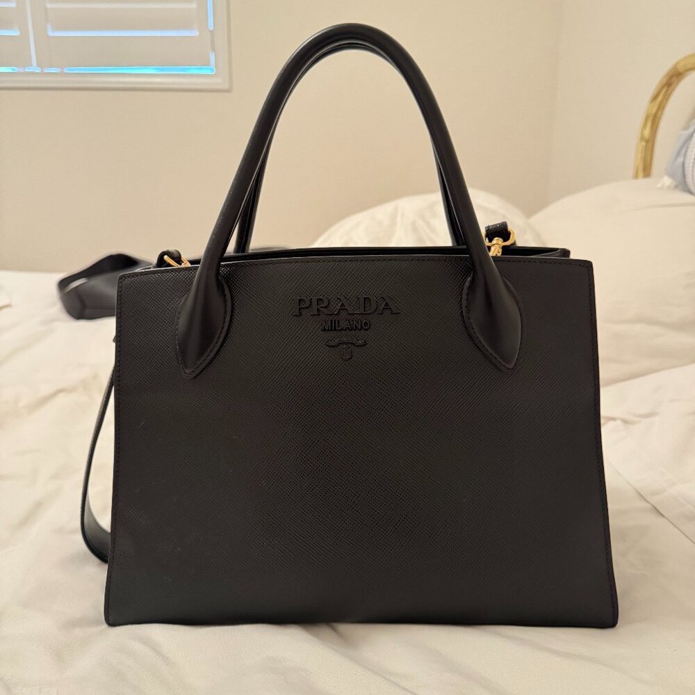 Authentic Prada Monochrome Tote Bag